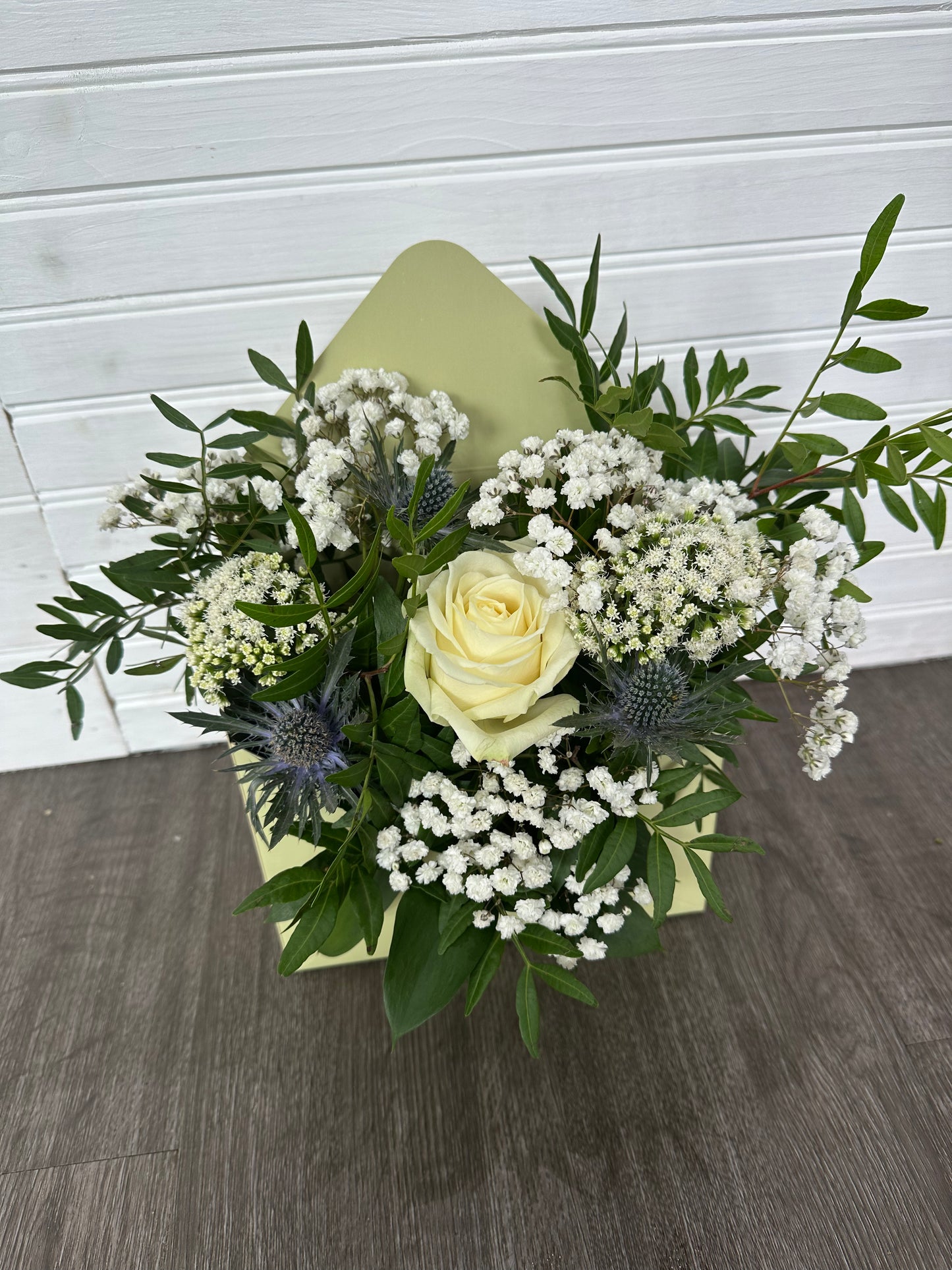 Green Envelope Arrangement