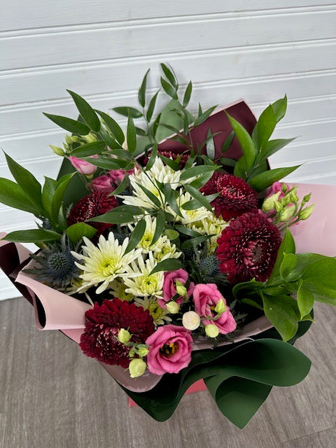 Burgundy and Pink