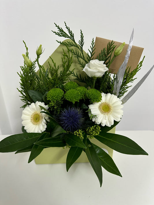 Green Envelope Arrangement